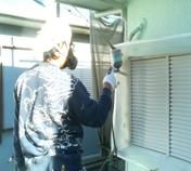 養生後吹き付け塗装